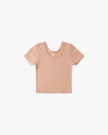 Pointelle Tee | Melon | Rylee & Cru