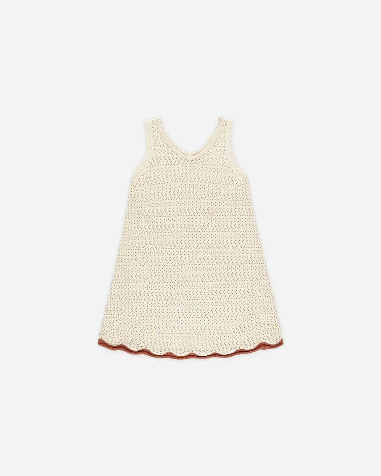 Crochet Tank Mini Dress | Natural | Rylee & Cru