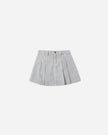 Pleated Denim Skirt | Railroad Stripe | Rylee & Cru