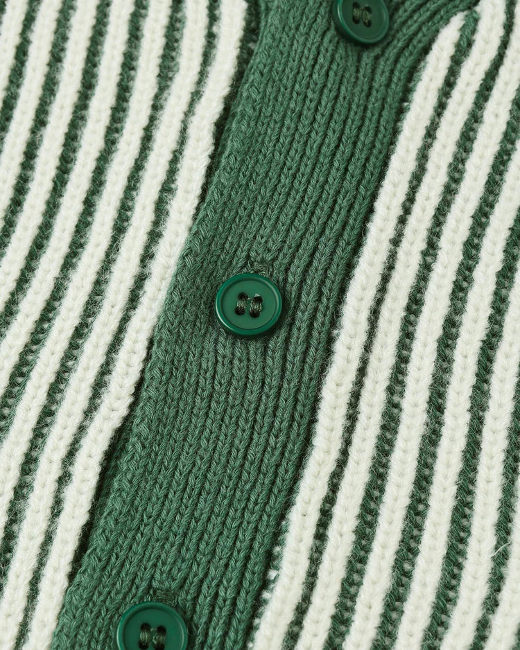 Haywood Cardigan | Green Stripe | Rylee & Cru