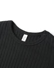 Shoulder Ruffle Bodysuit | Black | Rylee & Cru