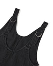 V-Neck Overall Dress | Washed Black | Rylee & Cru