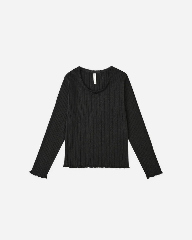 Tern Ribbed Long Sleeve | Black | Rylee & Cru
