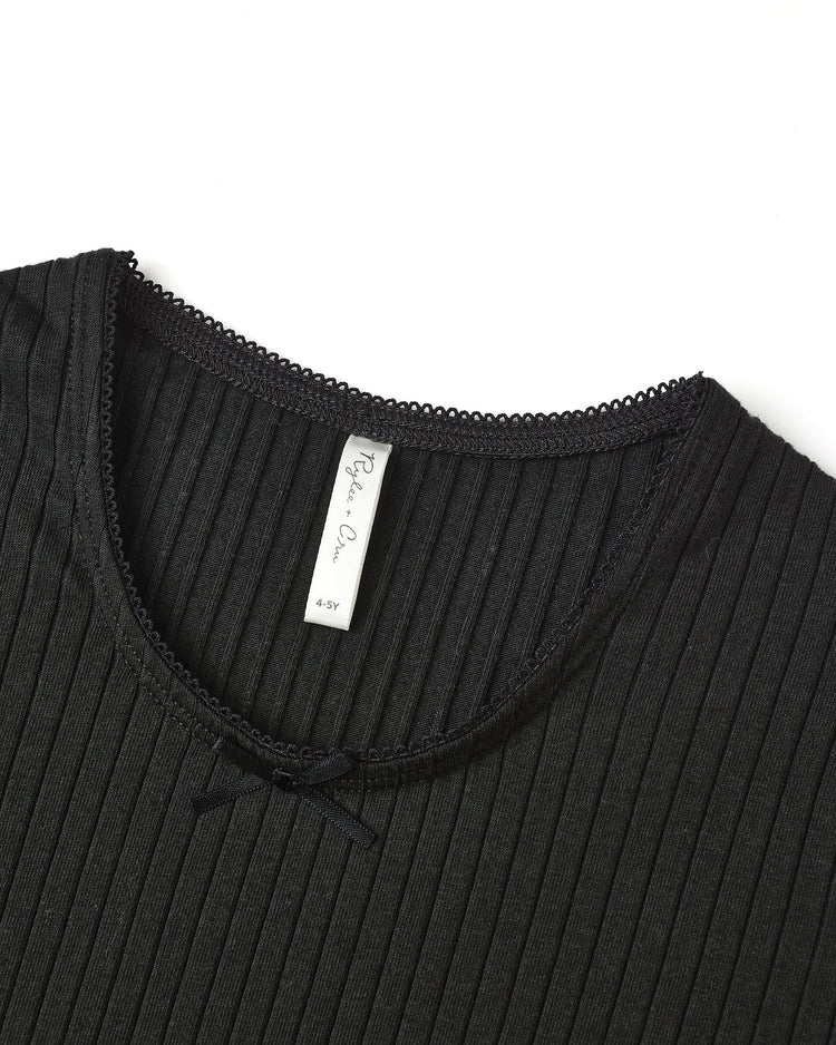 Tern Ribbed Long Sleeve | Black | Rylee & Cru