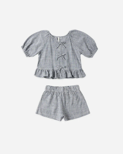 Juniper Set | Marine Gingham | Rylee & Cru