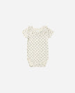 Ruffle Collar Bodysuit | Blue Ditsy | Rylee & Cru