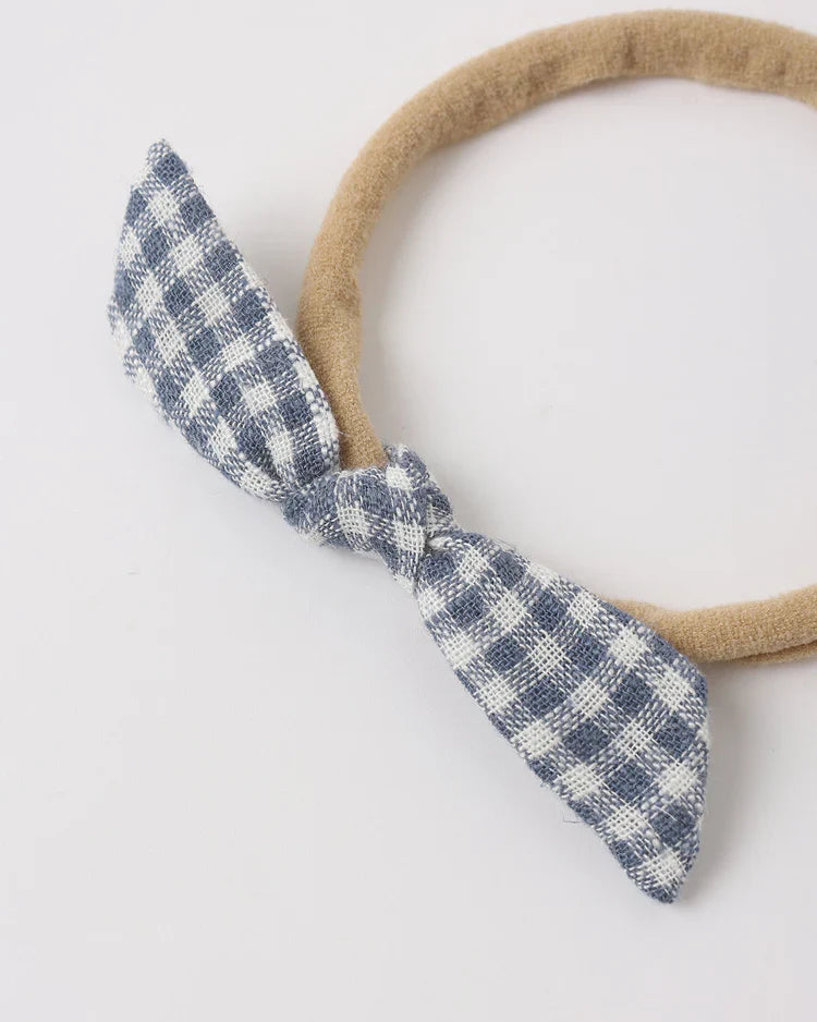 Little Knot Headband | Marine Gingham | Rylee & Cru