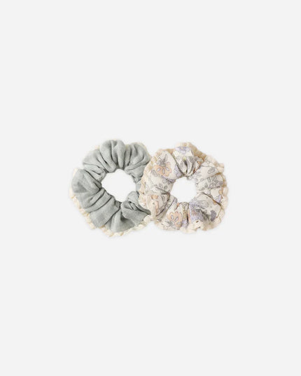 Scrunchie Set | Green Gingham + Bloom | Rylee & Cru