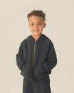 Zip Raglan Hoodie | Black | Rylee & Cru