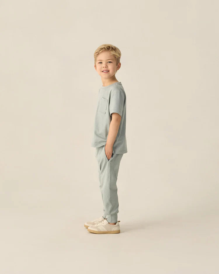 Cove Essential Pocket Tee | Heathered Sea Green | Rylee & Cru