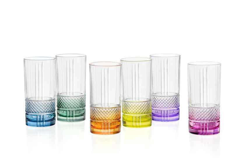 RCR - Brillante Colour Hb Tumbler (Set of 6) Asst