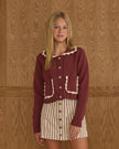 Teen Denver Mini Skirt | Burgundy Pinstripe | Rylee & Cru