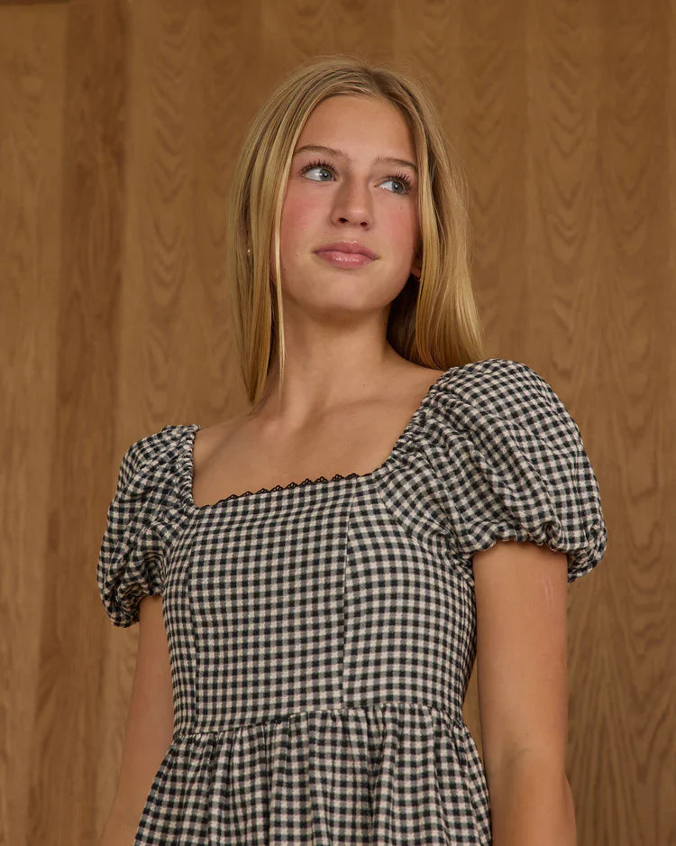 Teen Axel Dress | Black Gingham | Rylee & Cru