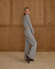 Ribbed Knit Pant | Dusty Blue | Rylee & Cru