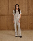 Boxy Crop Knit Tee | Dusty Blue Stripe | Rylee & Cru