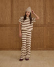 Teen Knit Wide Leg | Burgundy Stripe | Rylee & Cru