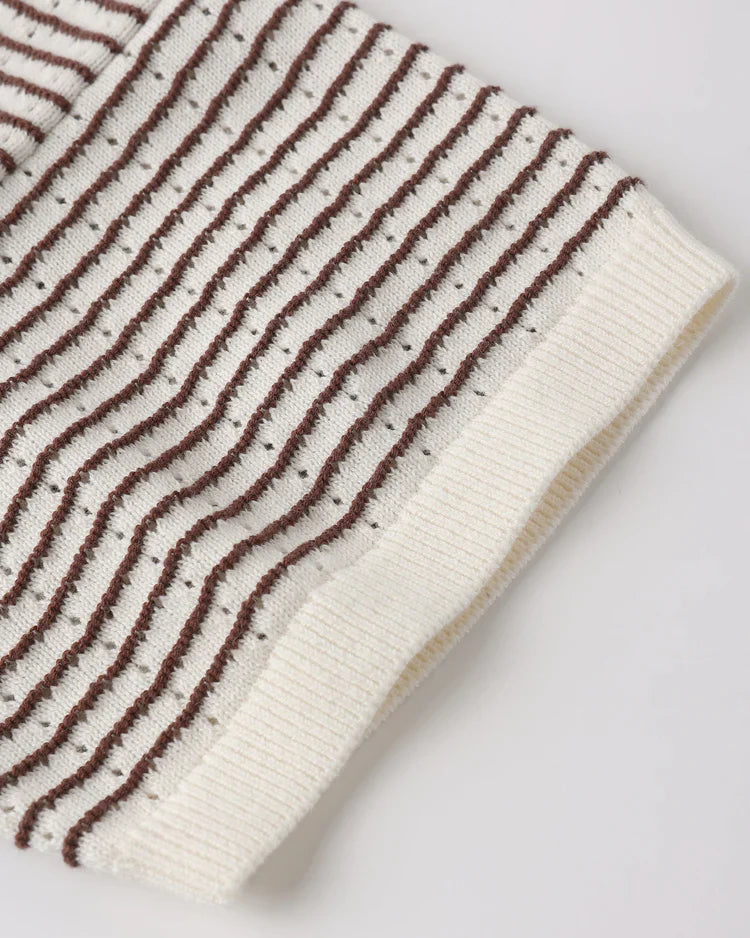 Teen Knit Set | Chocolate Stripe | Rylee & Cru