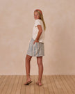 Denim Mini Skirt | Ocean Stripe | Rylee & Cru