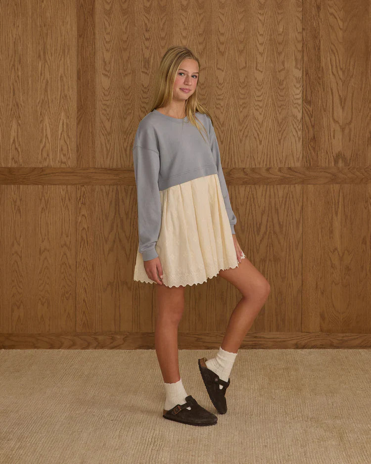 Teen Sweatshirt Dress | Dusty Blue | Rylee & Cru