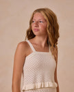 Teen Crochet Tank Set | Ivory | Rylee & Cru
