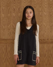 V-neck Overall Dress | Washed Black | Rylee & Cru