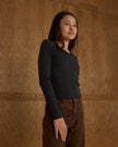 Teen Ribbed Long Sleeve | Black | Rylee & Cru