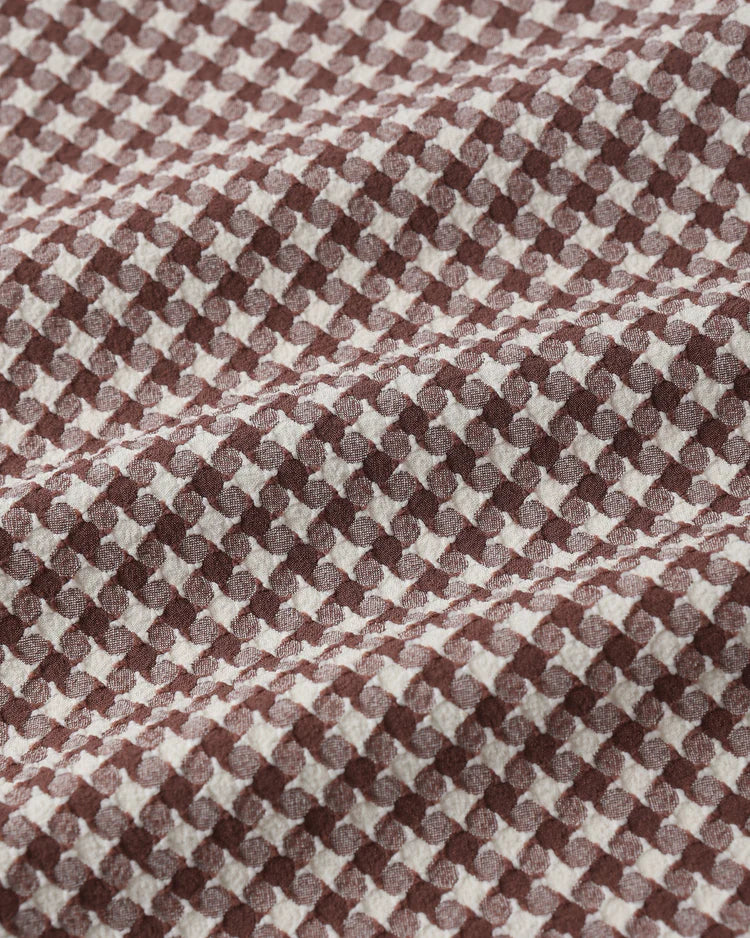 Ladies Banded High Cut Bikini | Chocolate Houndstooth | Rylee & Cru