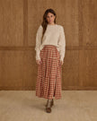 Tiered Midi Skirt (Ladies)| Red Plaid | Rylee & Cru