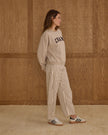 Ladies Barrel Pant | Burgundy Pinstripe | Rylee & Cru