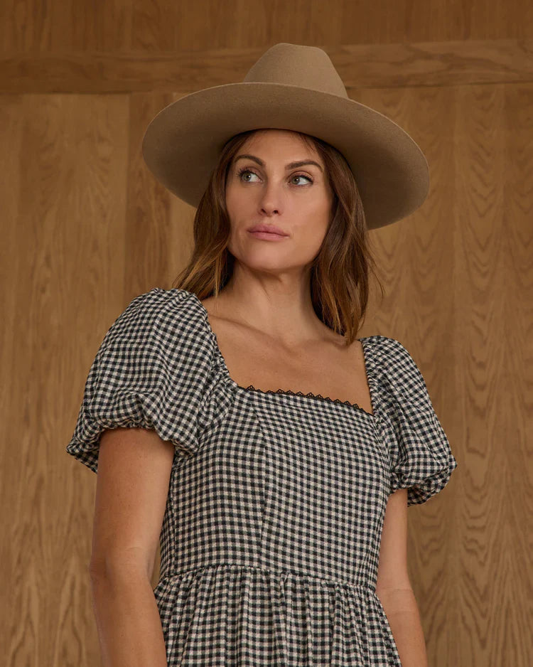 Ladies Chiara Dress | Black Gingham | Rylee & Cru