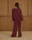 Teen Oversized Sweatshirt | Burgundy | Rylee & Cru