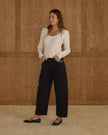 Ladies Ribbed Long Sleeve | Ivory | Rylee & Cru