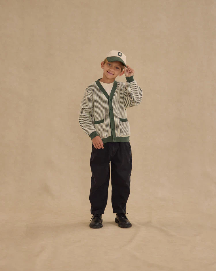 Haywood Cardigan | Green Stripe | Rylee & Cru
