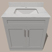 30-Inch Shaker Bathroom Vanity — White or Gray | Plywood Cabinet, Solid-Wood Doors, Soft-Close 3-Way Clip-On Hinges, Natural Wood Interior