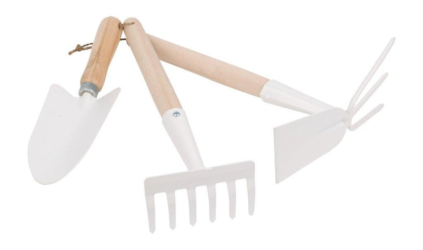 REDECKER - Ensemble d'outils de jardinage 3 pièces en bois de hêtre/blanc, 37 cm/14,5
