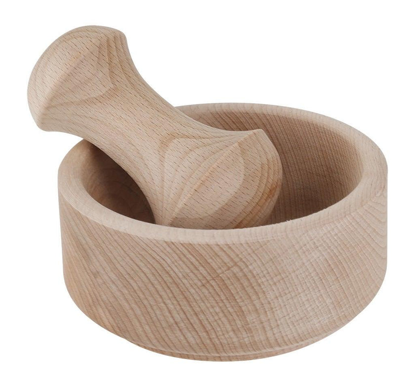 REDECKER - Mortier et pilon 10 cm/4 en bois de hêtre