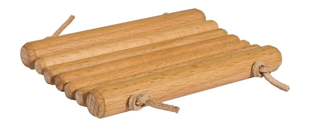 REDECKER - Soap Dish Wood W/Leather Rope Oiled Beechwood 12X8Cm/5X3