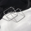 REILYNN: Square Silver Hoops - A Bold Twist on Classic Elegance