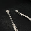 REINEDA: Triple Stacked White Gold (Silver Toned) Bracelet