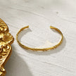 RENEE Gold: Luxury Bamboo Cuff Bracelet – Elegant Nature-Inspired Minimalist Design