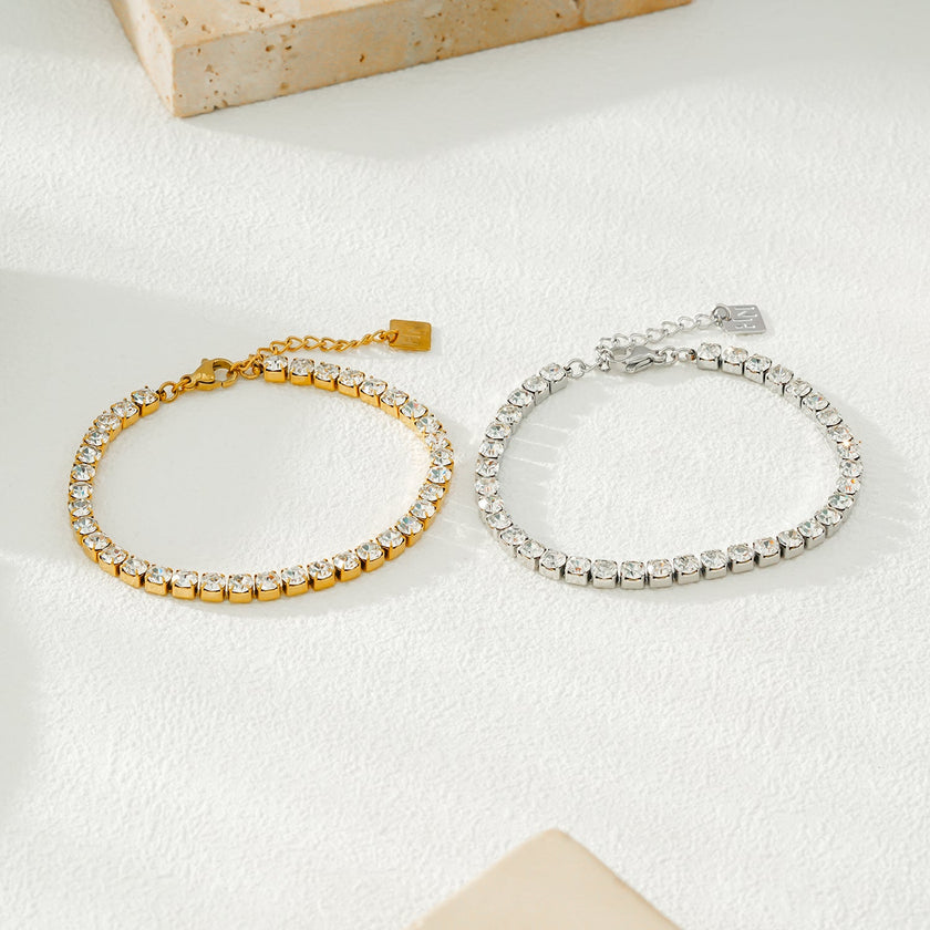 RITMO Gold : Bracelet Tennis Classique – Élégance intemporelle pour toutes les occasions