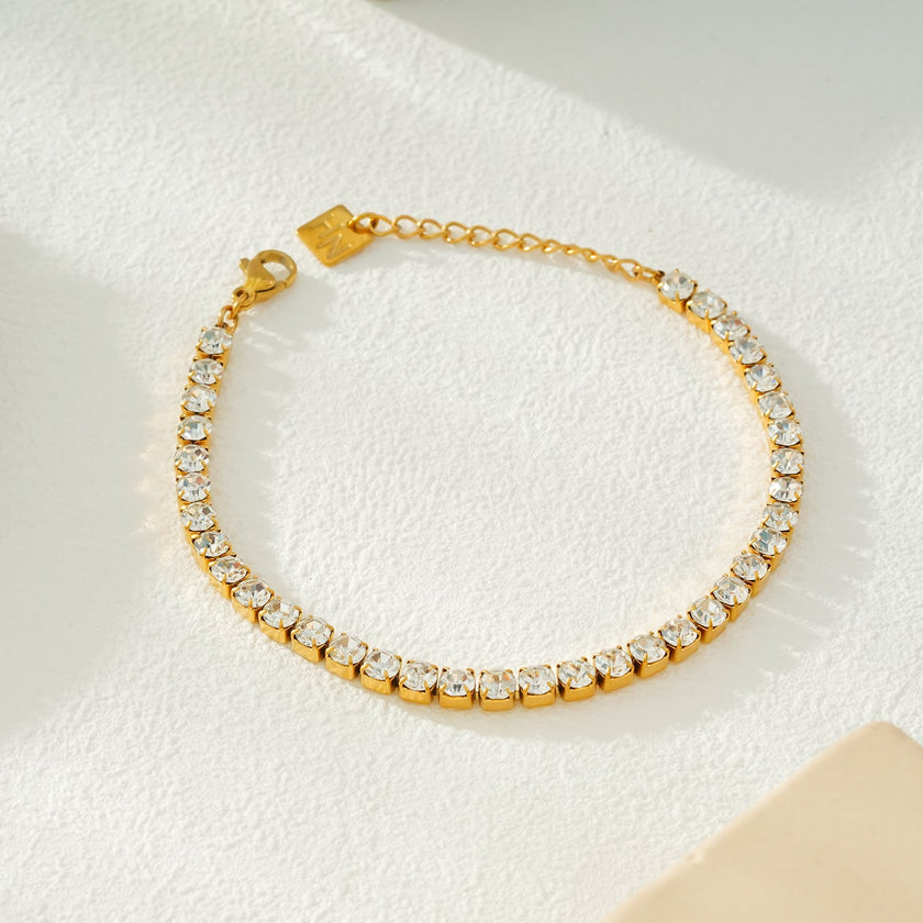RITMO Gold : Bracelet Tennis Classique – Élégance intemporelle pour toutes les occasions