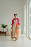 Ombre Strped Kimono - Pink & Orange