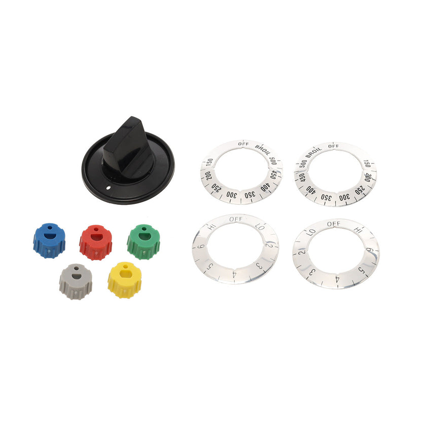 Black Oven Control Knob Kit - Universal Fit, Part#: RK101