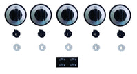 RK203 Black 5-Knob Gas Burner Kit - Oven Range Parts