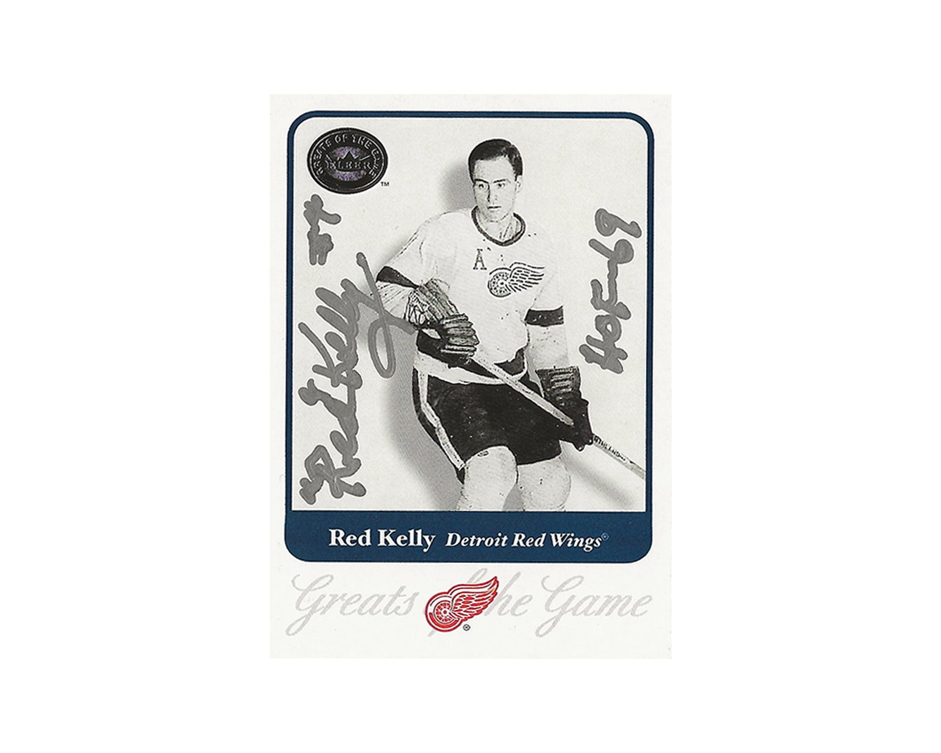 Red Kelly Autographed 2001 Fleer Greats of the Game #78 Hockey Card Inscribed 