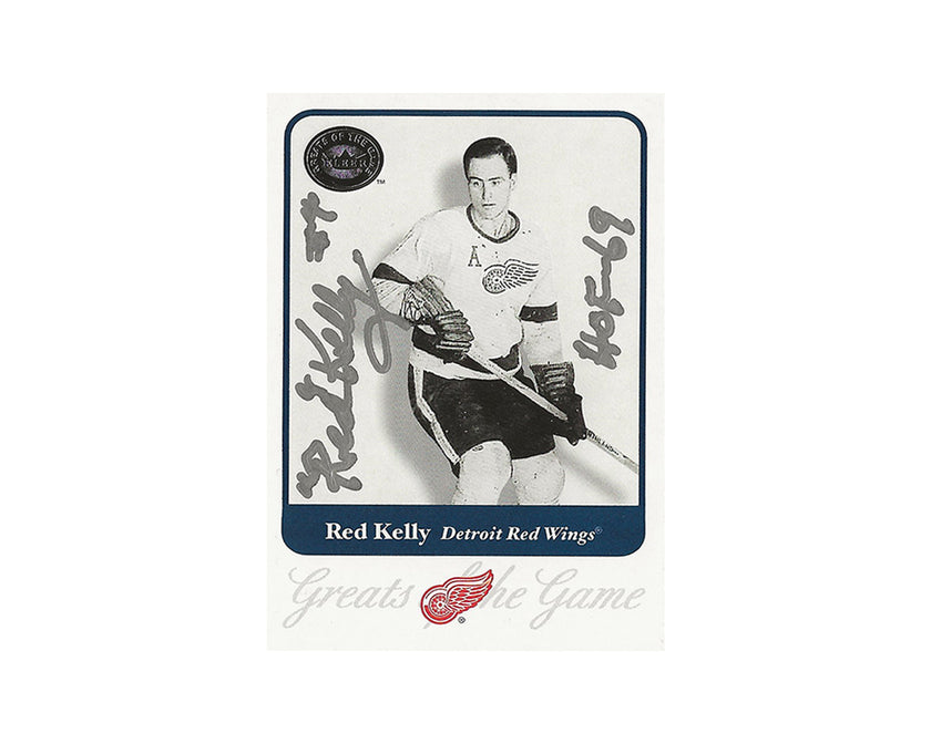 Red Kelly Autographed 2001 Fleer Greats of the Game #78 Hockey Card Inscribed 