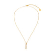 Style ROCHINA Gold:  A Trio of Zirconia Charms Pendant Chain Necklace