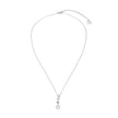 Style ROCHINA Silver:  A Trio of Zirconia Charms Pendant Chain Necklace