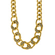 ROUEN Zirconia Embedded Cuban Chain Statement Necklace